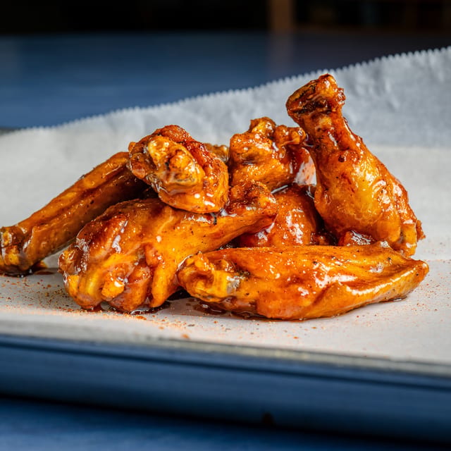 Hot & Sticky Jumbo Chicken Wings.