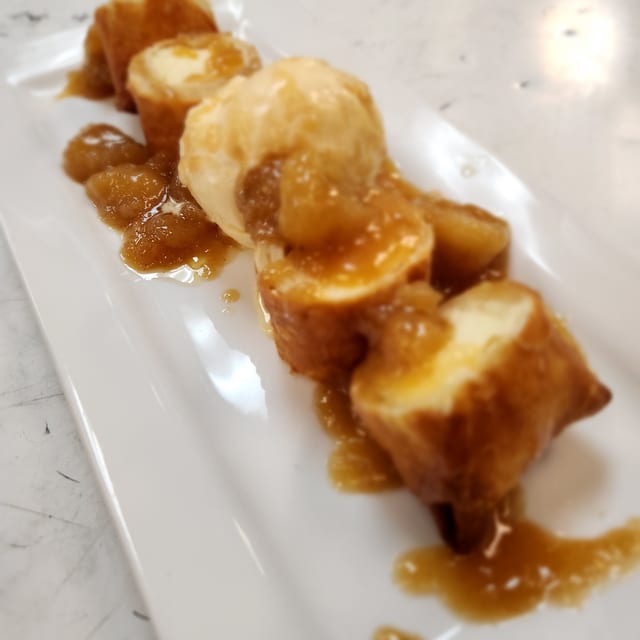 Bananas Foster Cheesecake Eggroll.